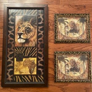 Lion Framed Wall Art Bundle